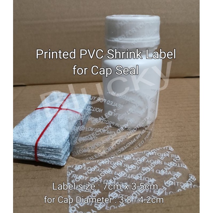 

250pcs First White Printed PVC Shrunk Label 7cmx3.5cm