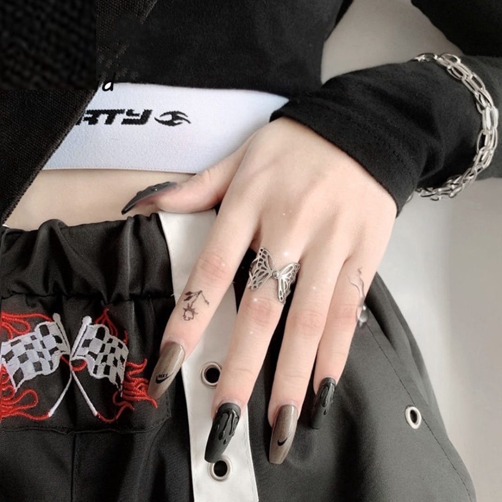 Cincin Kupu Kupu Butterfly Ring Bisa Disesuaikan