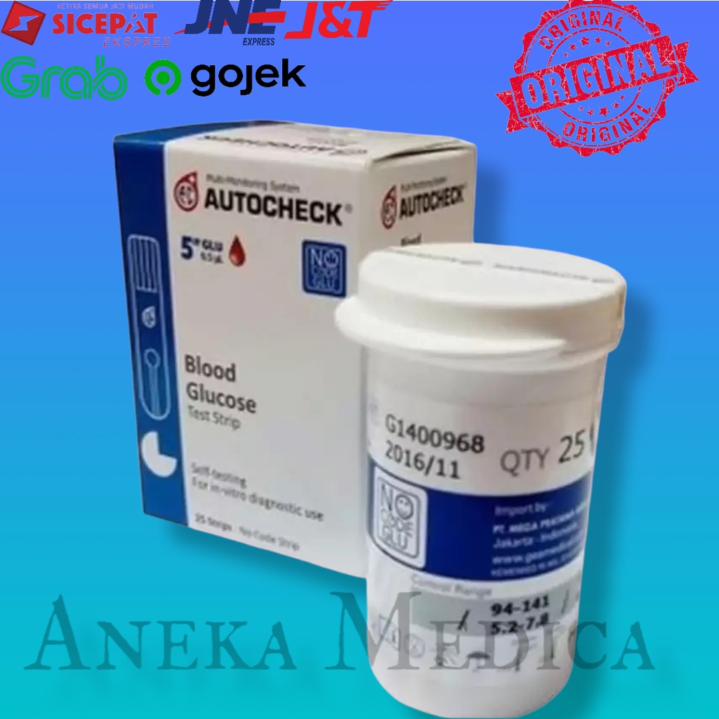 Strip Autocheck Glucose / Gula isi 25