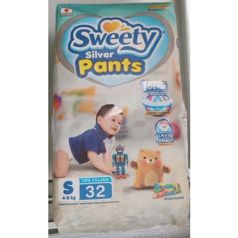 SWEETY SILVER PANTS M30 L28 XL44 XXL36