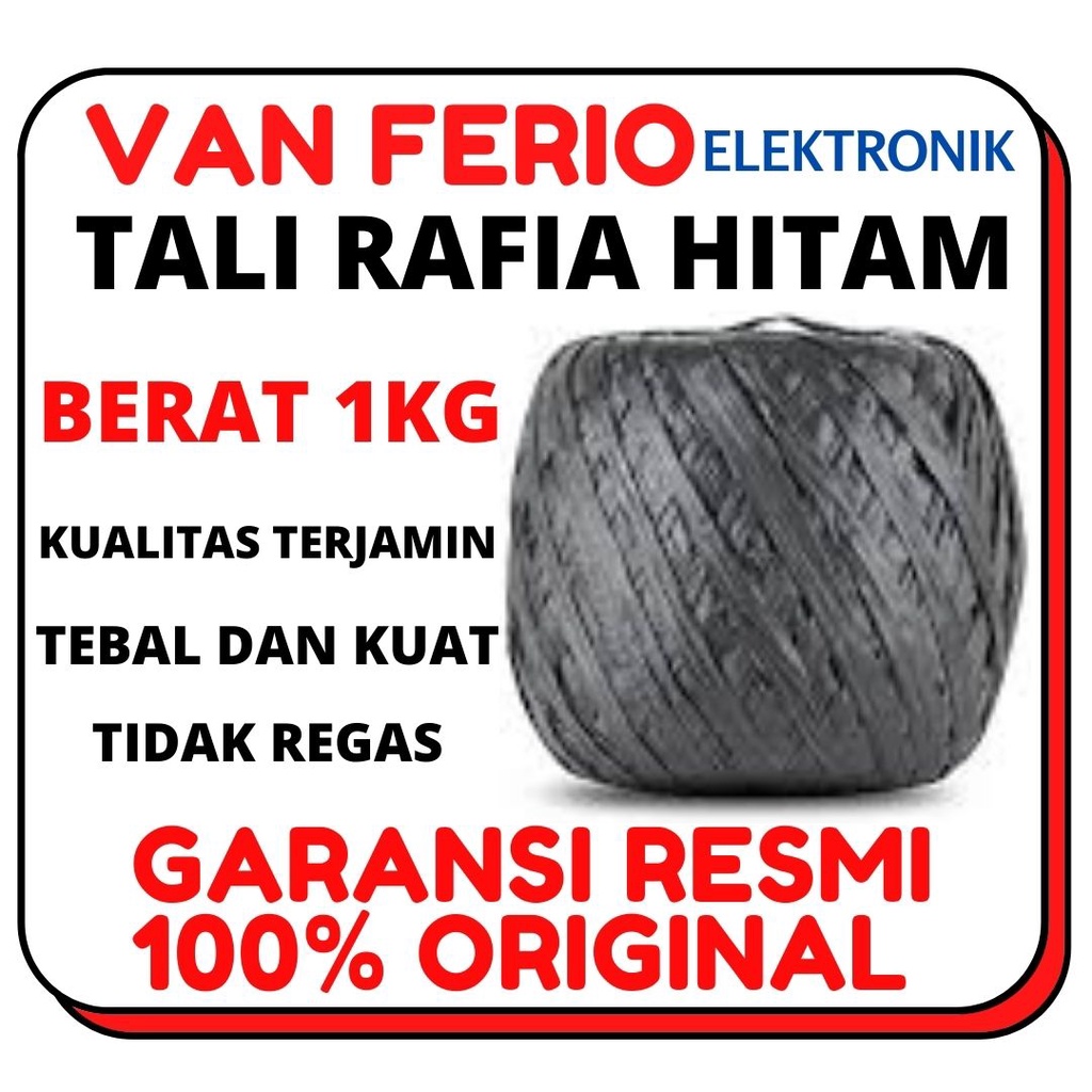 

Tali Rafia / Tali Plastik / Rapia Hitam / Rafia Hitam Tebal Kuat 1kg