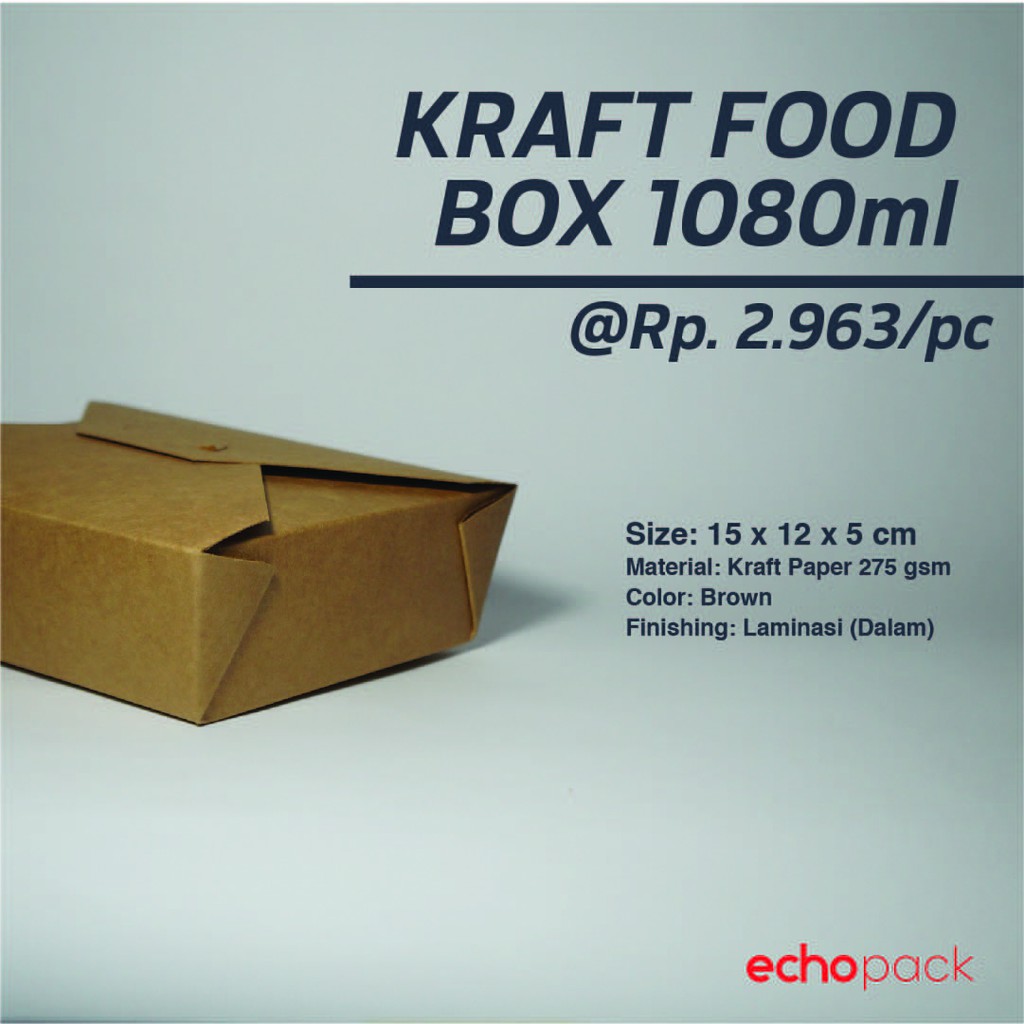 

BROWN KRAFT / PAPER FOOD BOX PACKAGING / 1080ml or 36oz / FOOD GRADE