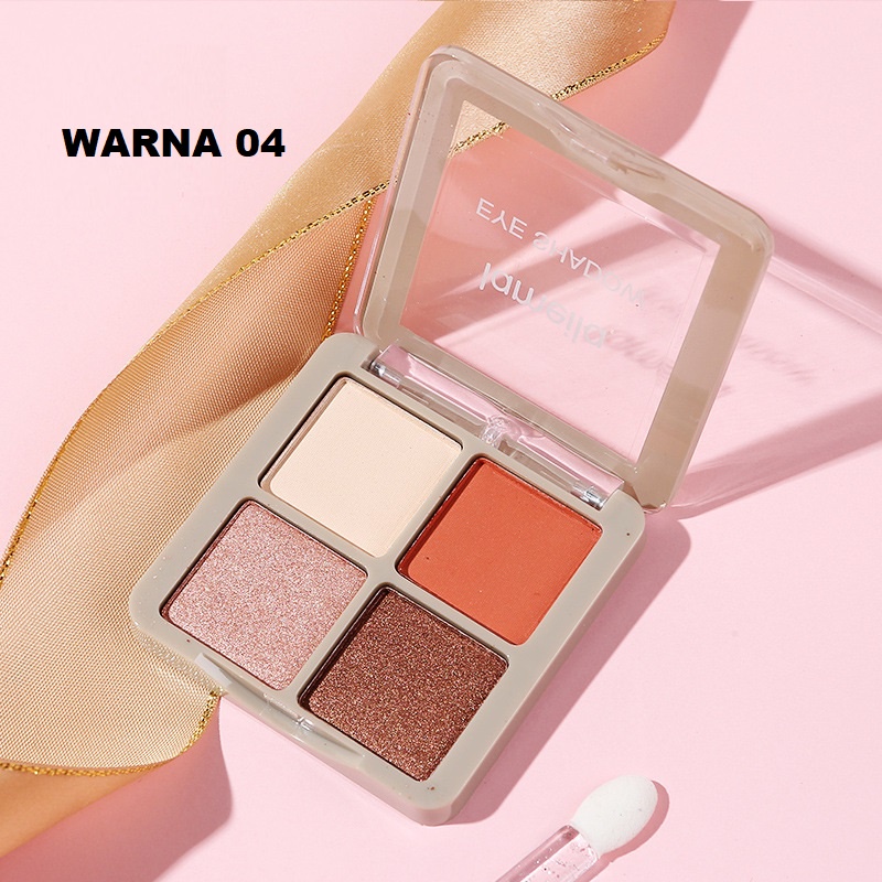 Lameila Eyeshadow 4 Warna (New) Kombinasi Glitter ~ Tahan Lama 5086