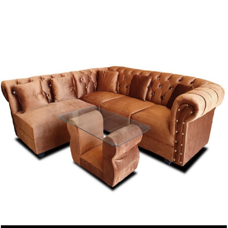 PROMO !! SOFA L MINIMALIS + MEJA BLUDRU !!
