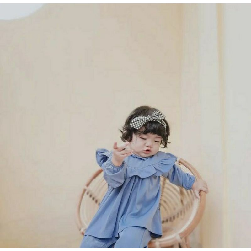 BABYNHA Baju anak Setelan Perempuan Tangan Panjang Umur 1-4 Tahun/Setelan Anak/Nuha Oneset