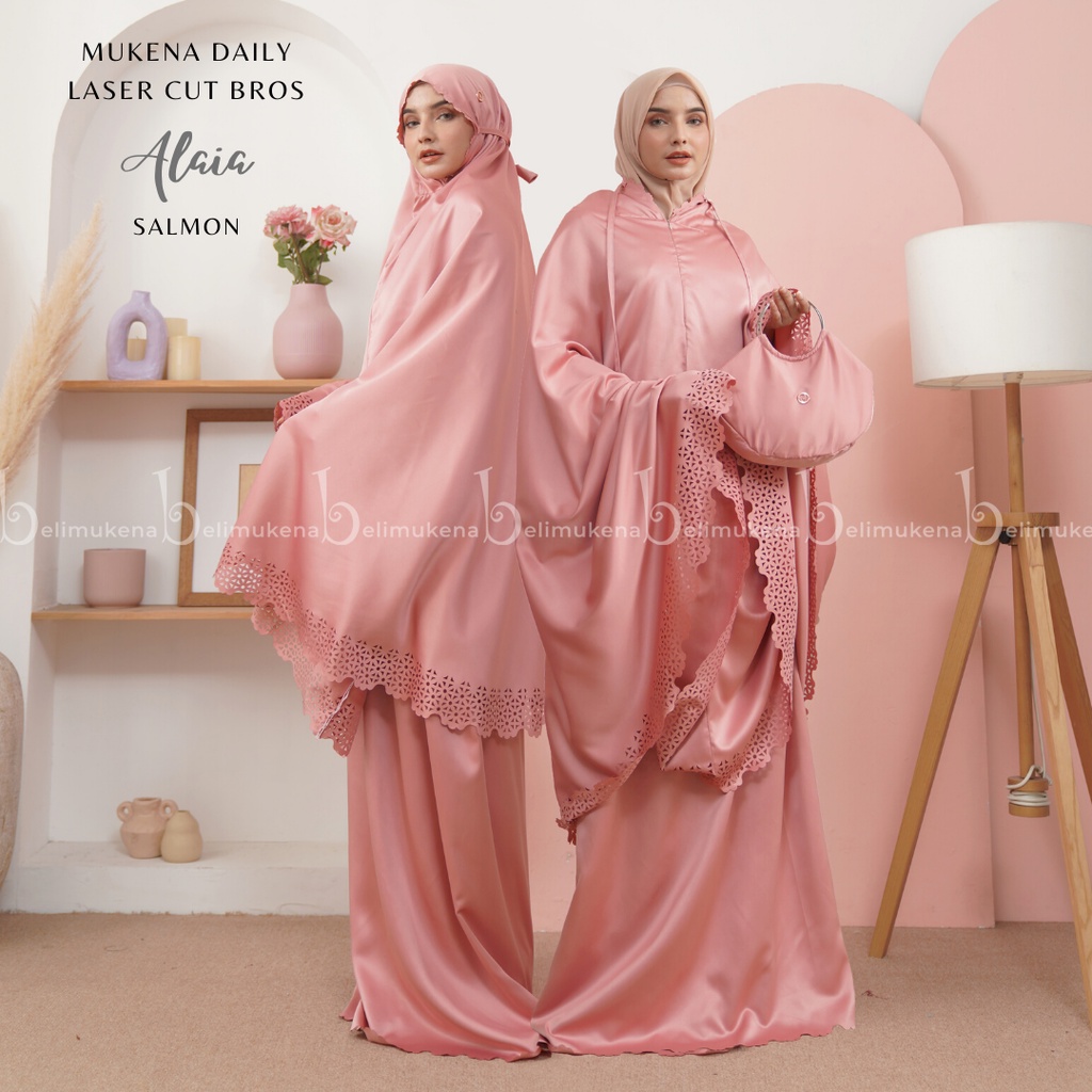 Mukena Dewasa Silky Daily Laser Cut Bros 2in1 Alaia