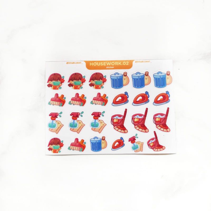 

DoubleNat Housework 2 sticker - Chores Planner Journal