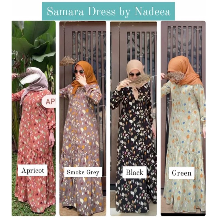 samara dress by Nadeea , gamis wanita dewasa terbaru (ready siap kirim)