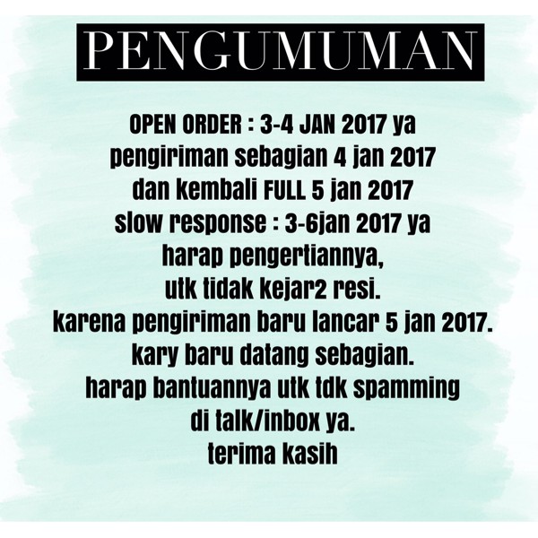 

info pengiriman