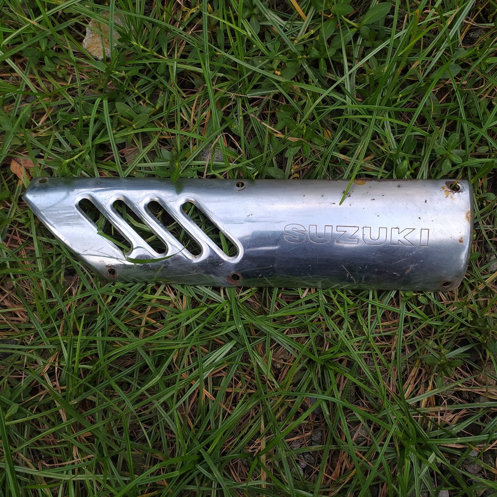Cover tameng pelindung knalpot Suzuki Shogun 110 new original copotan motor murah ori