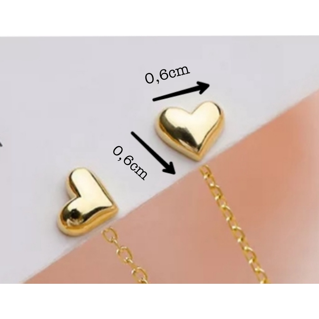 Anting Drop Titanum Model Love Warna Gold