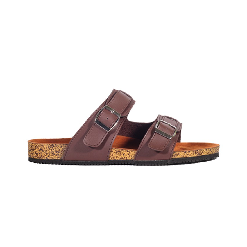 GABRIEL BROWN |FORIND x Zensa| Sendal Jepit Tali Kulit Simpel Kayu Pria/Cowok/Men - Sandal Footwear