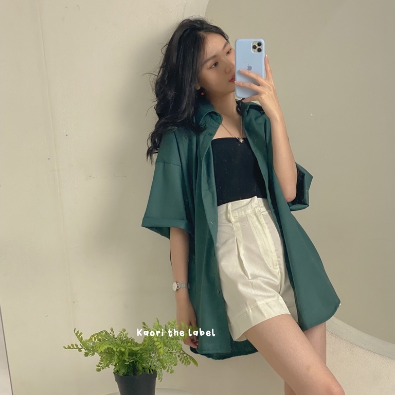 Dale Oversize Shirt - Kemeja Outer Wanita - Kemeja Korean Oversize