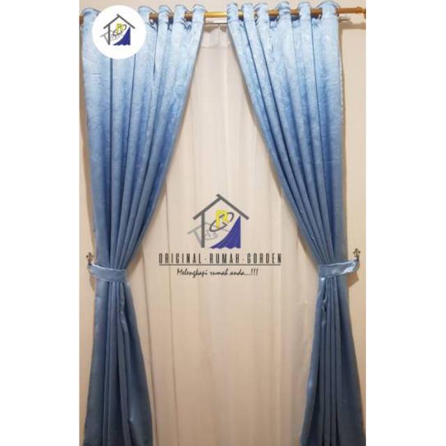 Gorden blackout embos premium biru