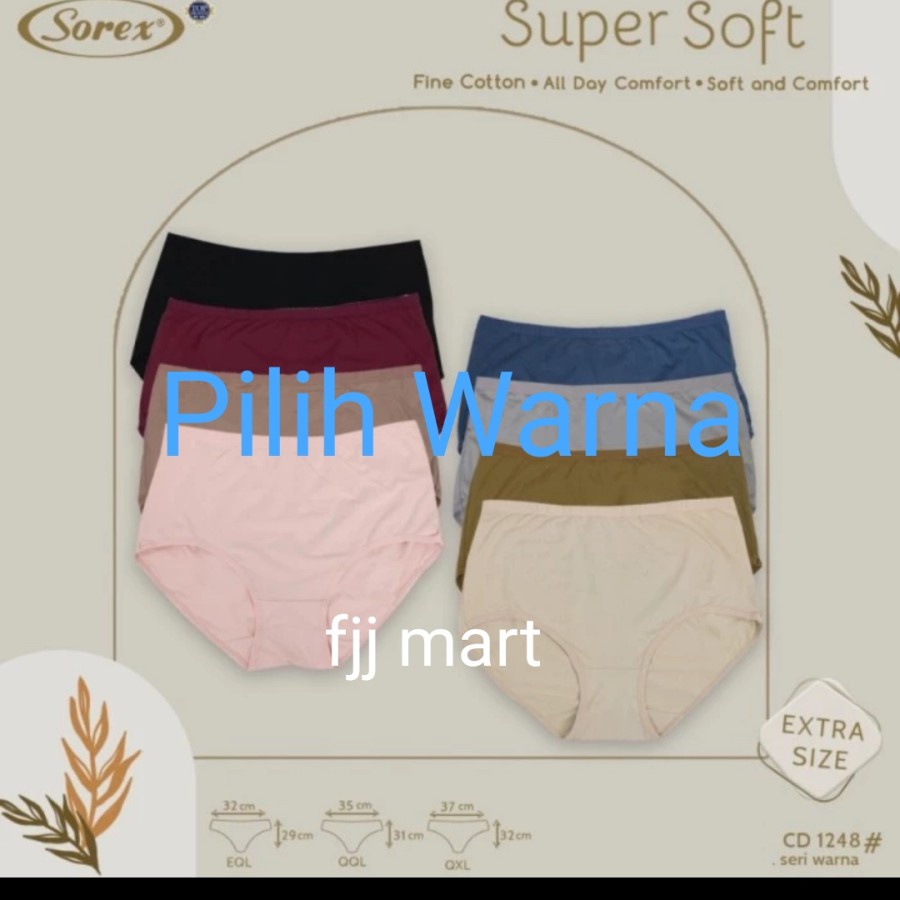 cd celana dalam wanita jumbo size sorex 1248 extra size uk eql/xxxl qql/xxxxl qxl/xxxxxl