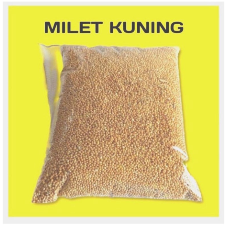 Jual Milet kuning 1kg millet pakan makanan burung love bird murah yellow millet bird food