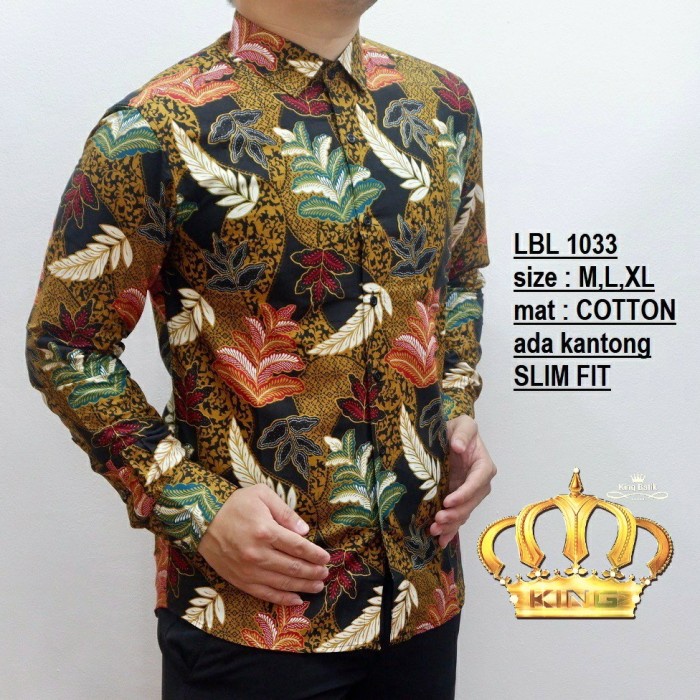 BAJU BATIK BAJU BATIK PRIA SLIM FIT NEW LBL 1033 HEM DESAIN NYAMAN DIPAKAI RAMADHAN EXCLUSIVE TERBAR