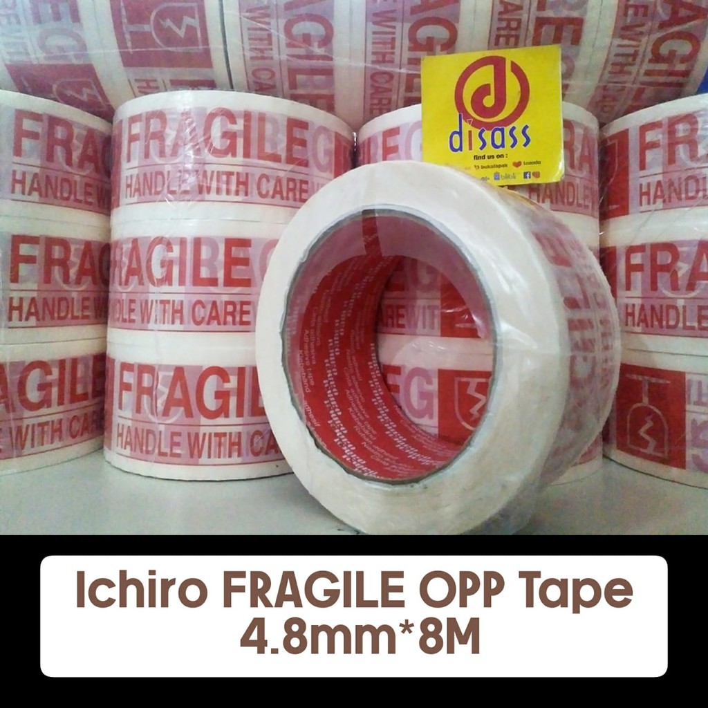 

ICHIRO LAKBAN ANTI PECAH UNTUK PACKING LAKBAN FRAGILE MERAH 48MM X 80METER - DISASS JOGJA