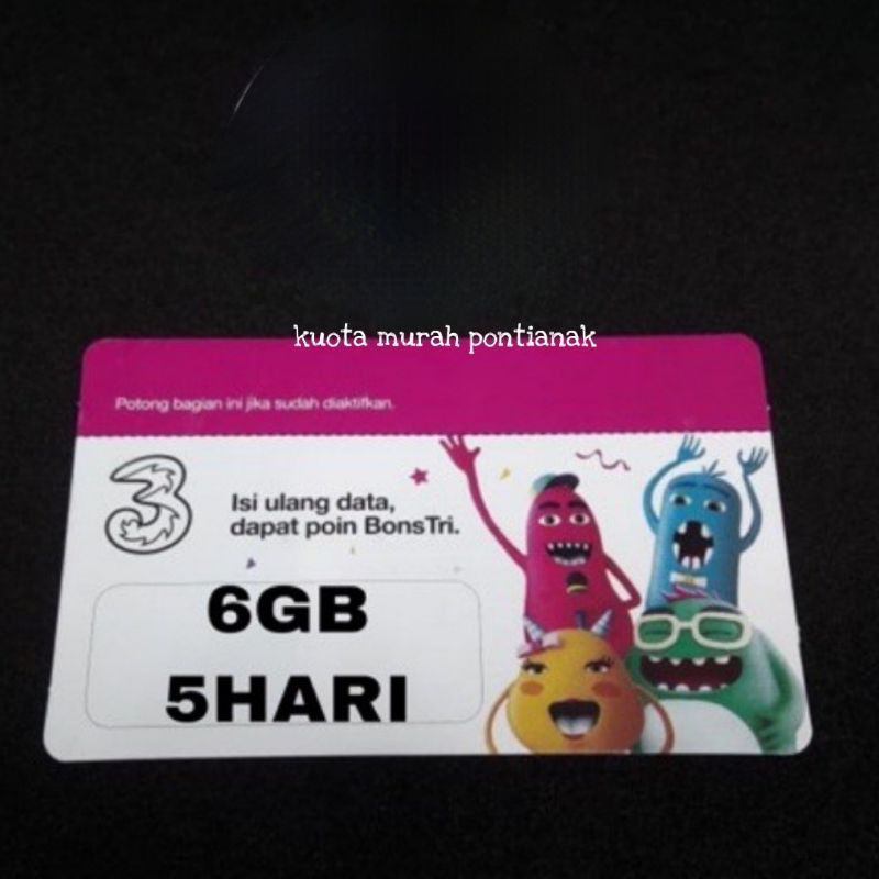 Voucher Tri 6gb 5hari Vocer Tri 6 gb 5 hari bm3x