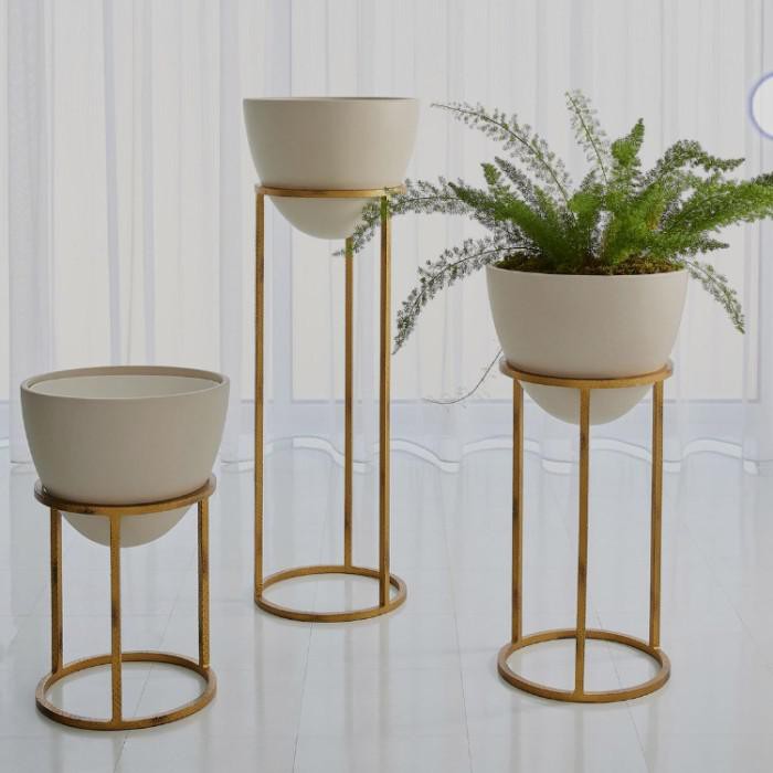 3 psc standing planter/standing pot/tanaman/kbj shop 027 - Gold