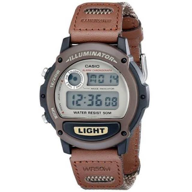 CASIO ORIGINAL STANDARD DIGITAL TYPE W-89HB-5A / JAM TANGAN PRIA / STRAP KANVAS