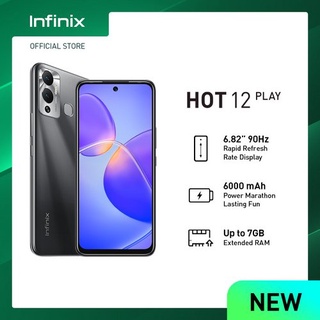Infinix Hot 12 Play 4/128GB – Up to 7GB Extended RAM – 6.82” 90Hz Rapid Refresh Rate Display – 6000 mAh 