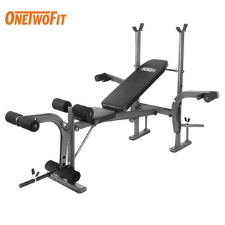 OneTwoFit Bench Press Besa Adjustable Multi Gym Weight Bench Barbell  Alat Olahraga Rumahan Fitness