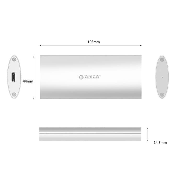 ORICO M2D-C3 Aluminum Alloy M.2 to Type-C High-speed SSD Enclosure