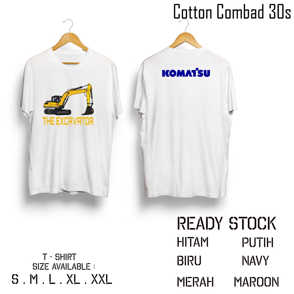 Kaos Excavator Alat Berat Komatsu Baju Distro
