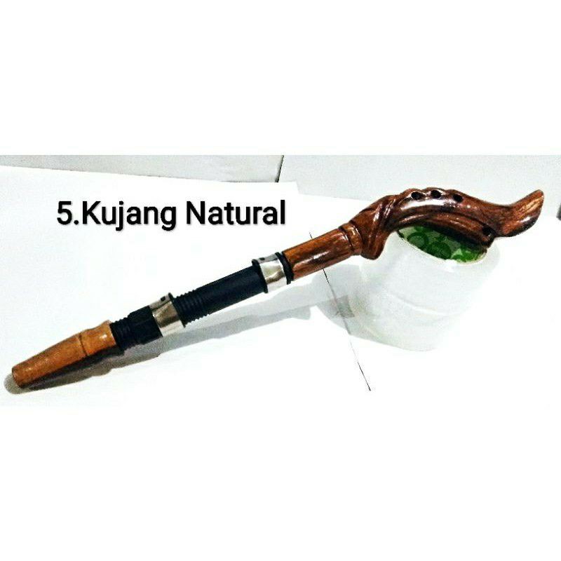 Pahul Gagang Joran Reel Ukir Motif Kujang Natural