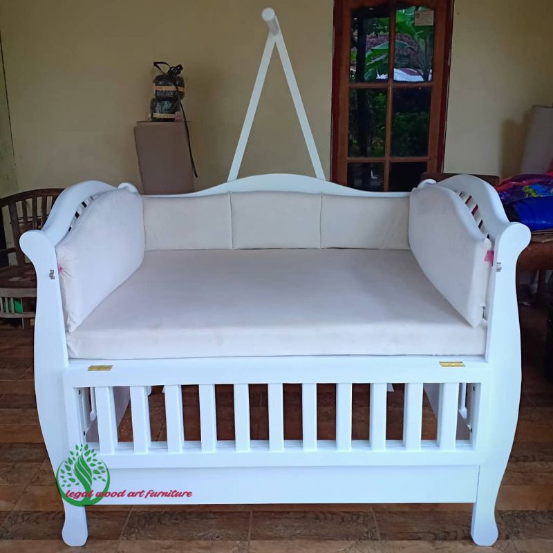 bok bayi kayu tempat tidur bayi