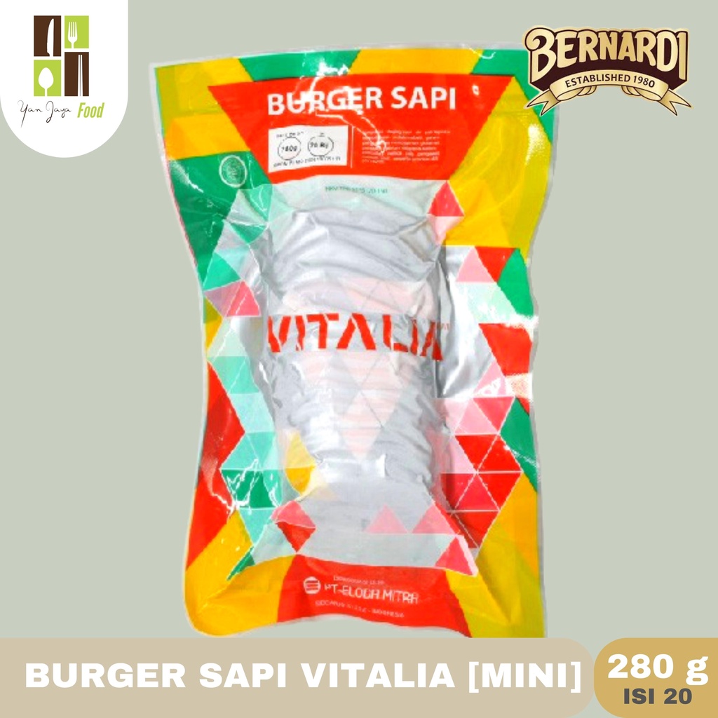 

Burger Sapi Mini Vitalia Asian Burger Daging Burger isi 20 [280g]