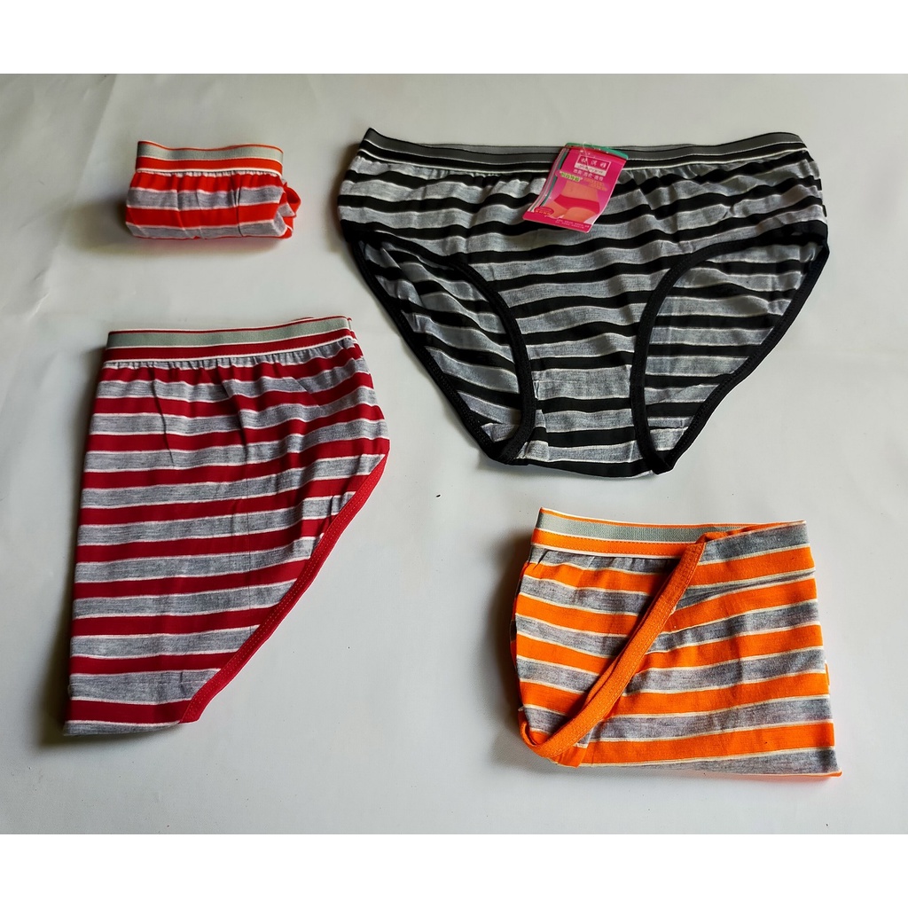 CELANA DALAM CD WANITA DEWASA JIEQIYA L XL XXL JUMBO SALUR PINGGANG KARET KATUN MELAR HARGA GROSIR