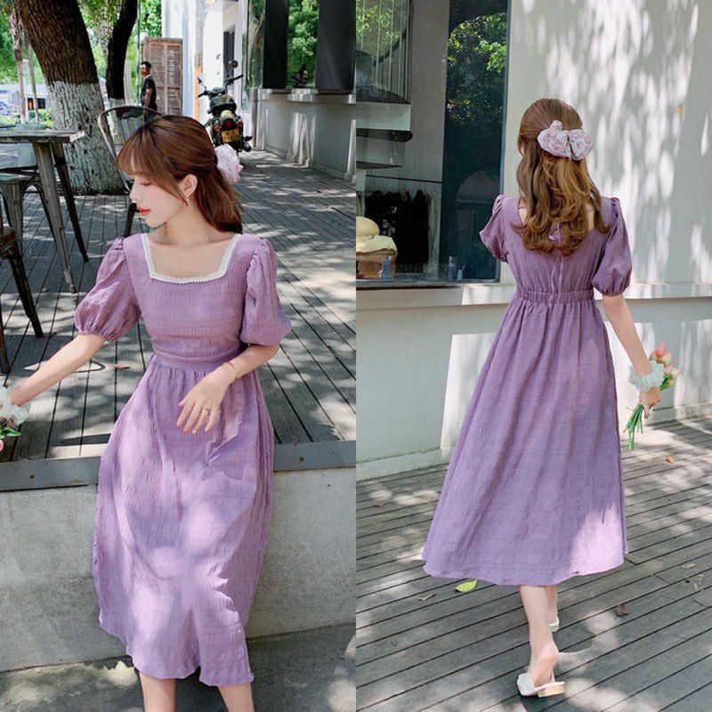 Dress Korea Vintage Korean Style Dress Wanita Andara Kpop Outfit Remaja Kekinian Dres Artist Kpop Dr