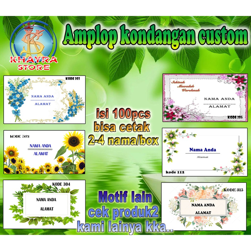 

Amplop kondangan / Amplop sumbangan / Cetak nama amplop / Amplop custom / Amplop lebaran harga/pcs