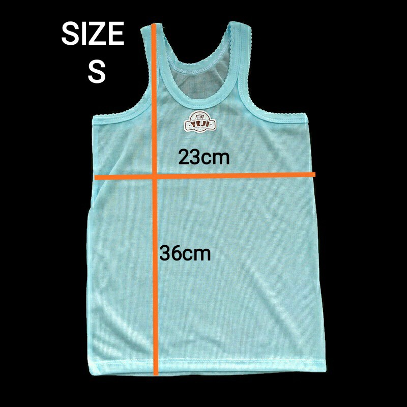 Singlet Anak / Kaos Dalam Anak  / Kutung Polos Warna S M L XL