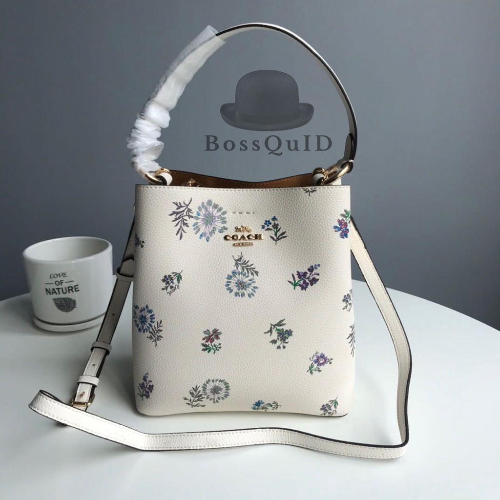 Coach Small Town Bucket Bag With Dandelion Floral Print