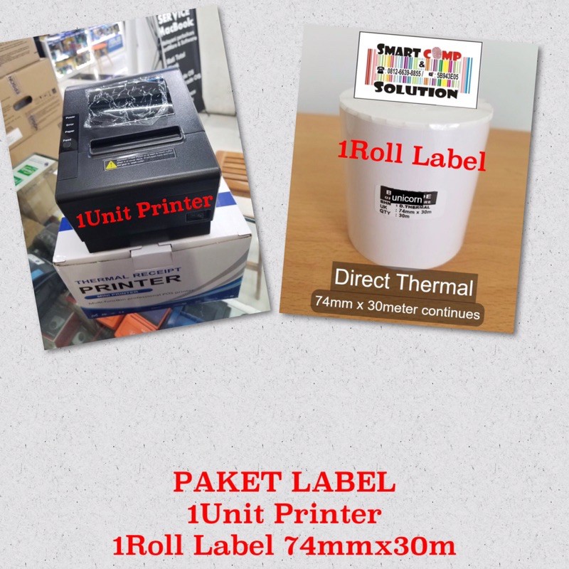 Printer Thermal ULTRON ULT80BT 80mm Bluetooth USB AutoCutter MokaPos ULT-80BT