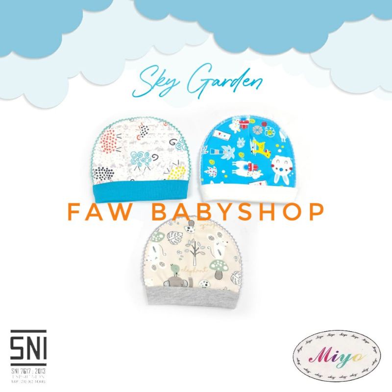 MIYO MOTIF Topi Bulat Newborn