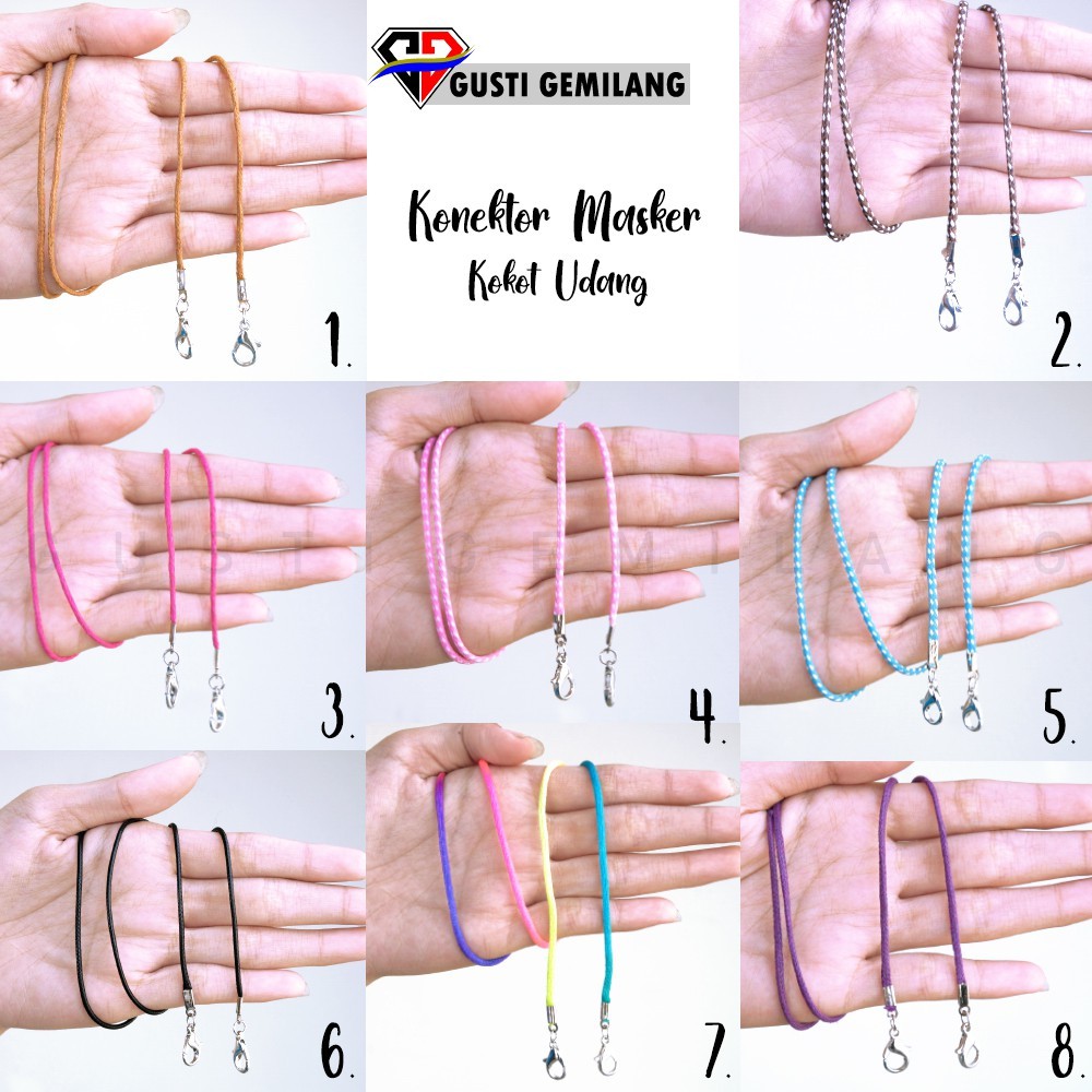 Kalung Masker Tali Warna Warni Aksesoris Wanita KMP01