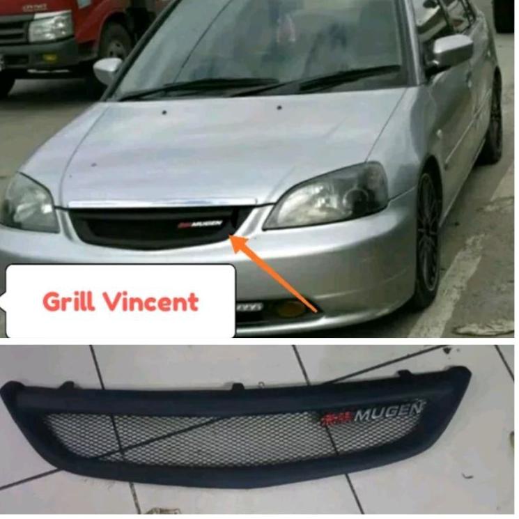 Super Obral Grill Honda Civic Es Vti vtis  2003 Plus Emblem MUGEN