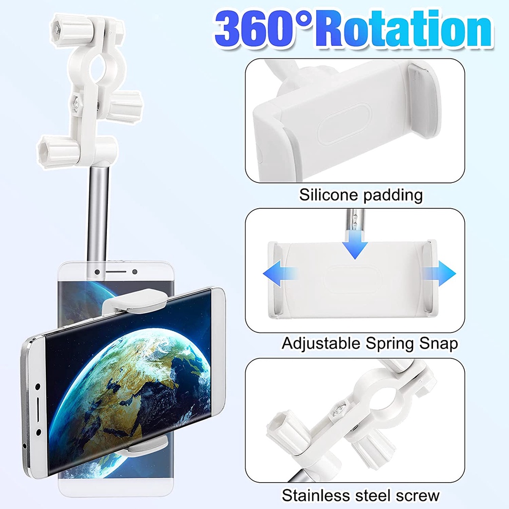 Stand Holder Ponsel Universal Pasang Kaca Spion Mobil Rotasi 360 ° Bisa Dilipat Untuk Iphone / Android