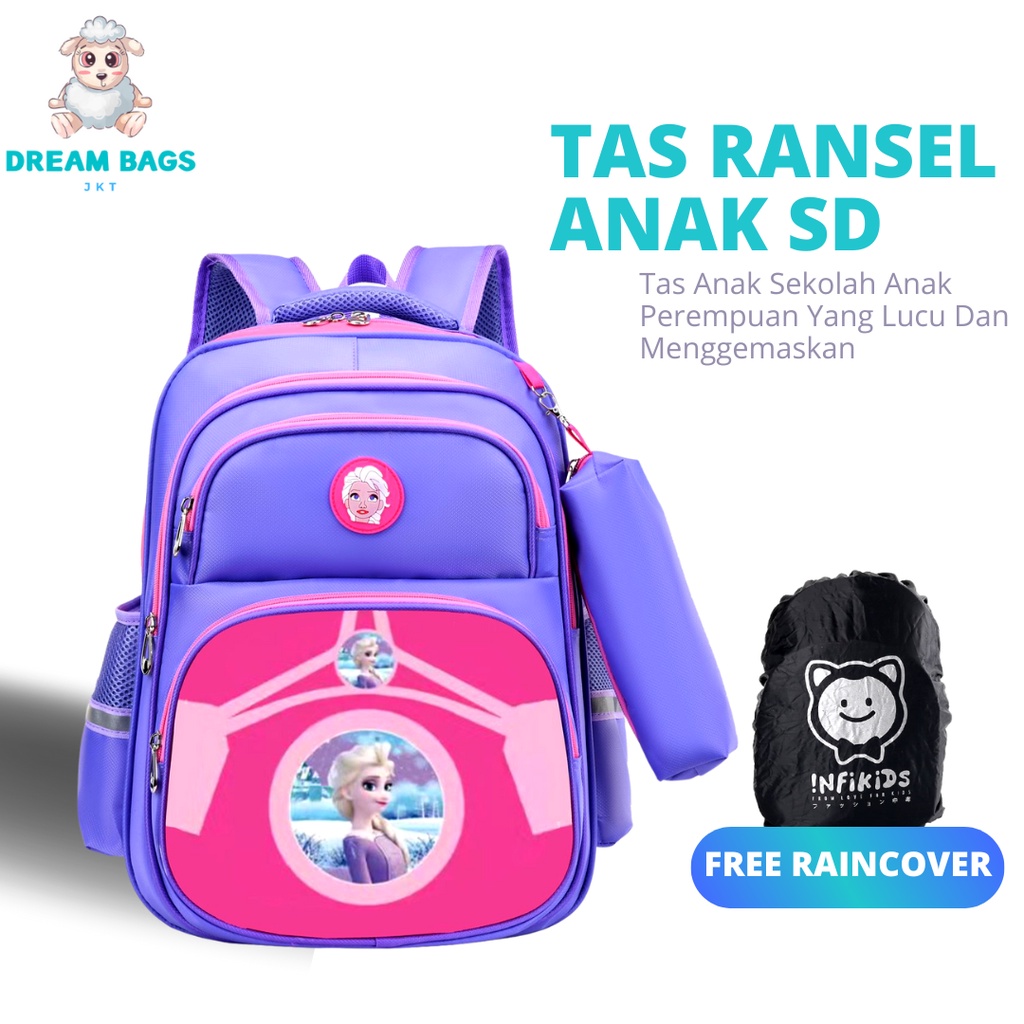 Ransel Anak Perempuan Import DB-631 Tas Anak SD Perempuan