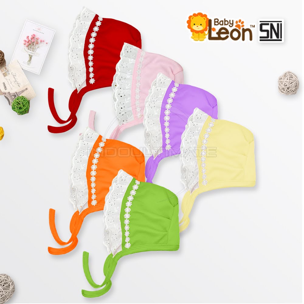 Topi Bayi Perempuan Renda BABY LEON Topi Bayi Renda Newborn lucu Topi Bayi Renda Topi Ikat Renda Bayi BH-190