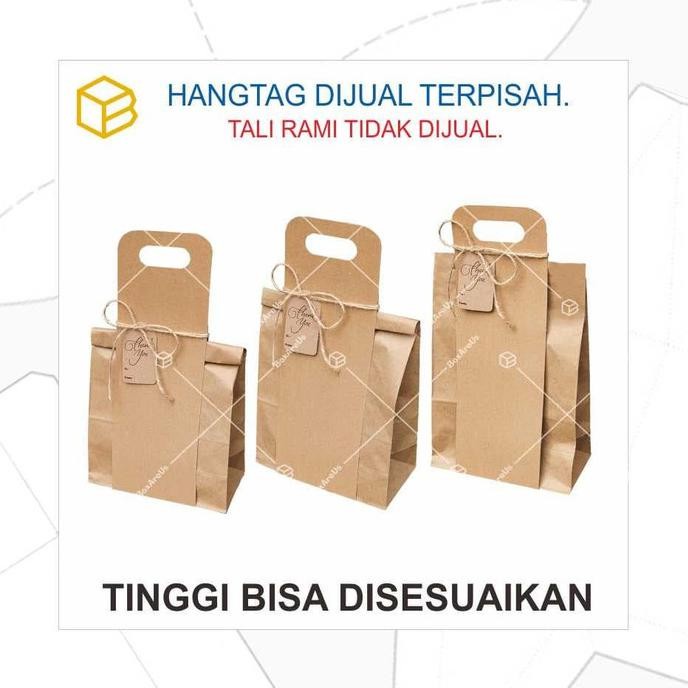 

(TERLARIS) Best seller Paper Bag Kantong Roti Lunch Paperbag Kraft Polos -