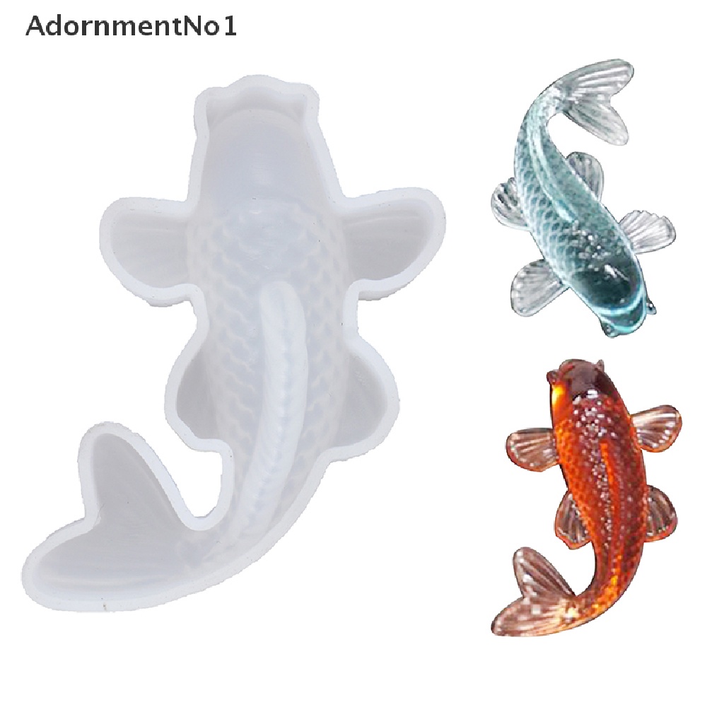 (AdornmentNo1) Cetakan Resin Bentuk Ikan Koi 3D Bahan Silikon Untuk Kerajinan Tangan DIY