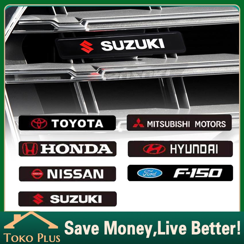 Lampu grill Emblem mobil led logo utk Honda Mitsubishi Suzuki Toyota