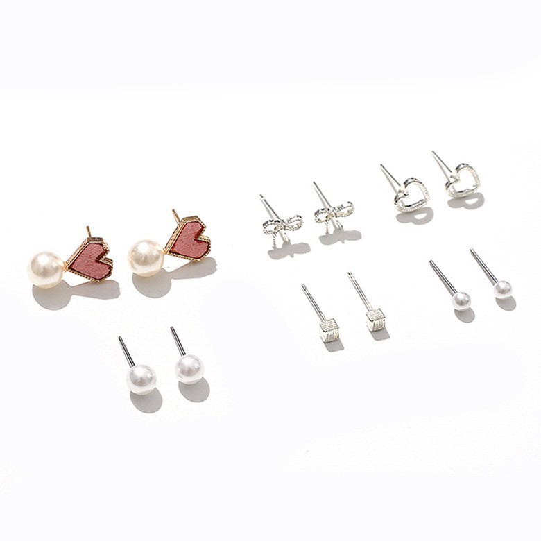 Grosir - F482 (6 PSG IN 1) Anting Tusuk / Anting Simple Gaya Korea untuk Wanita / Perhiasan Wanita