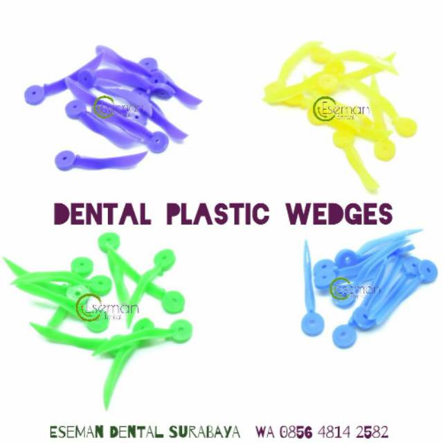 40pcs Dental Wedges Plastic Segitiga Interdental Wedge Mix Tumpat kelas 2 veneer matrix proximal sel