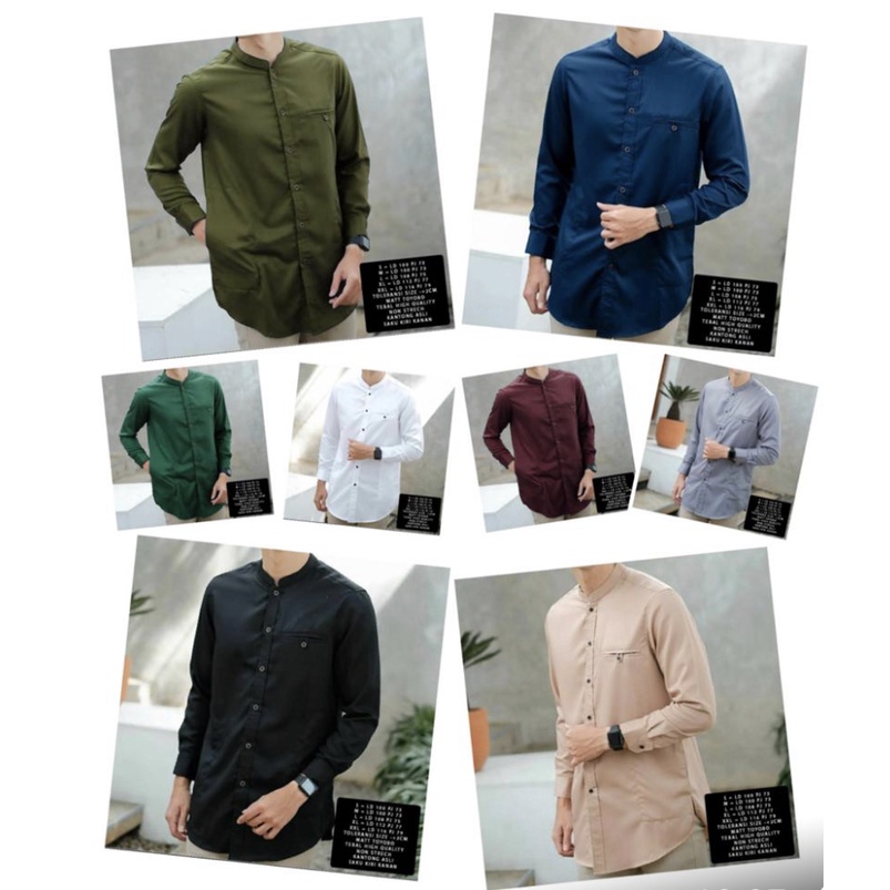 [Kem Koko ARTO NI]Baju Koko Pria Matt Toyobo Varian Warna dan ukuran